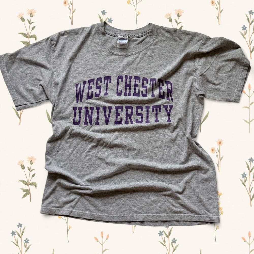 Vintage 90s WCU Gray Gildan Heavy Weight T-shirt Size L